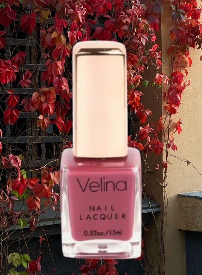 Velina Matte Nail Polish Red And Brown 15ML - Image 2