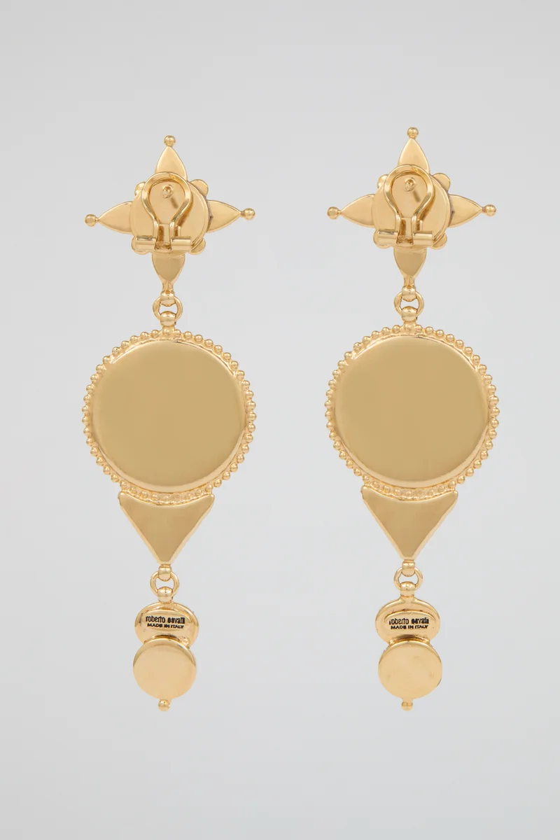 roberto cavalli Roberto Cavalli Gold-Tone Statement Drop Earrings