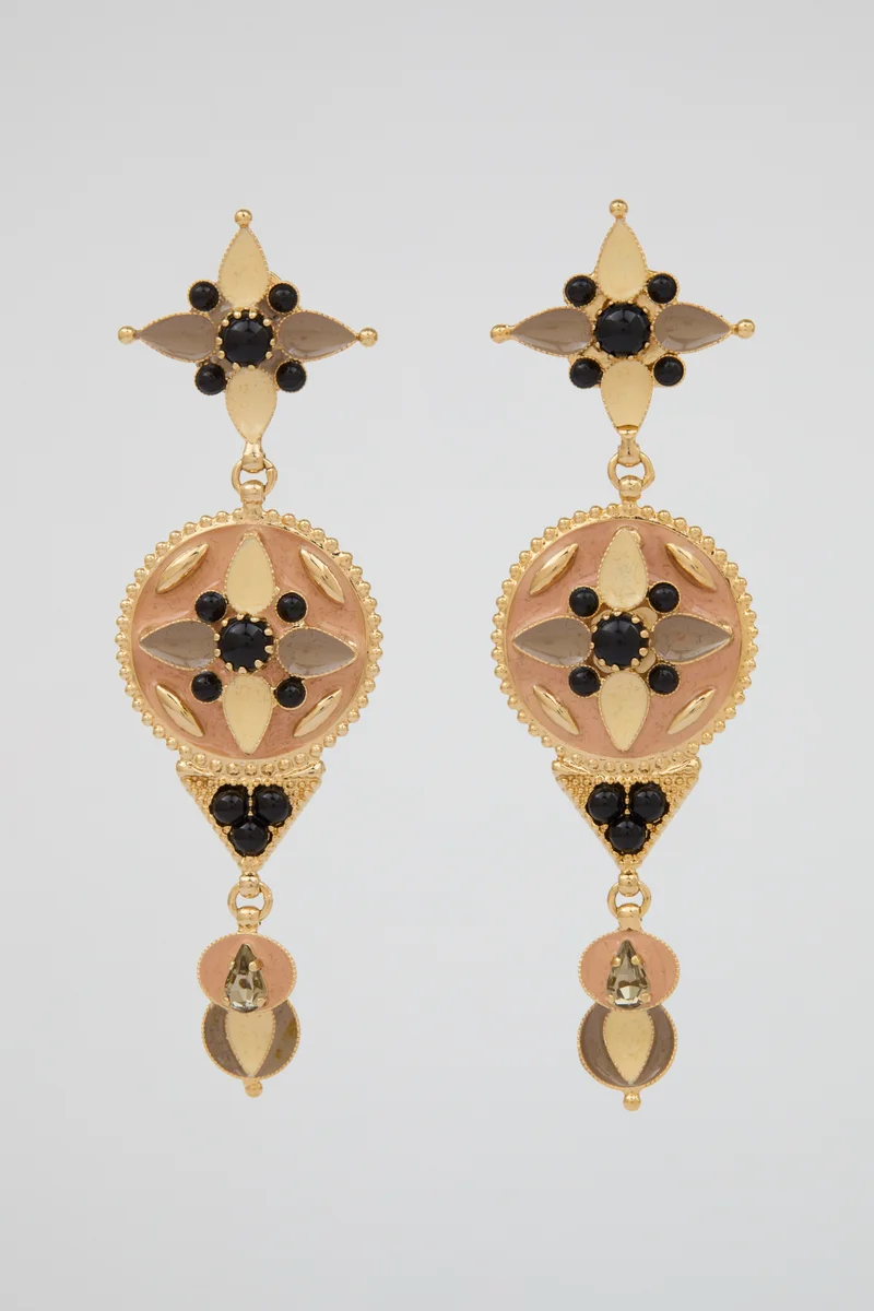 roberto cavalli Roberto Cavalli Gold-Tone Statement Drop Earrings