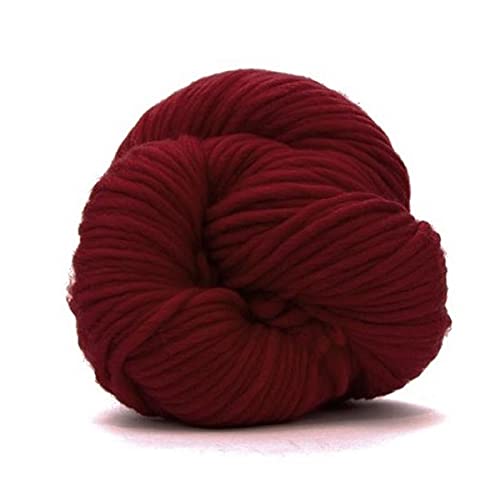 Revolution Fibers | Premium Super Bulky Merino Wool | 100-Grams Chunky Weight, Thick Wool for Knitting, Crochet, Baby Blanket, Dyed, Felting, Weaving, Ruby Red - Image 1
