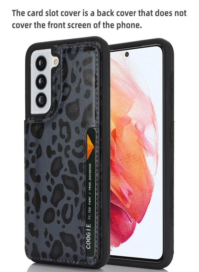 iCoverCase Compatible with Samsung Galaxy S21 Case with Card Holder, S21 Wallet Case for Women Men [RFID Blocking] PU Leather Protective Phone Case for S21 5G (Black Leopard) - Image 3