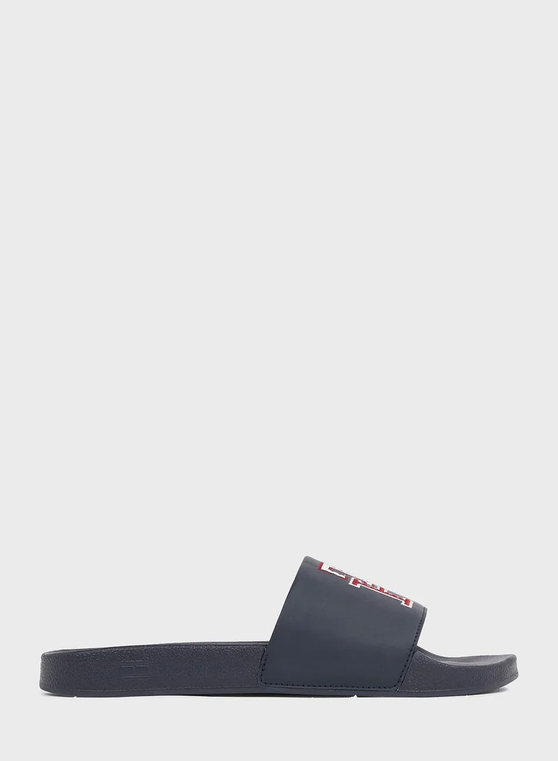 TOMMY HILFIGER Raised Embroidery Pool Slide
