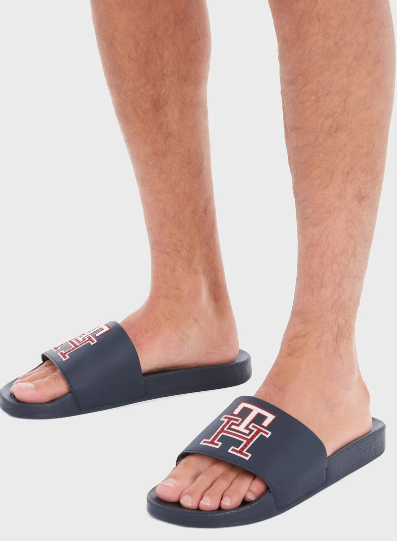 TOMMY HILFIGER Raised Embroidery Pool Slide