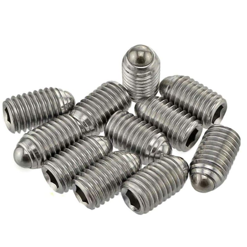 NACX M4 x 6mm Hex Socket Spring Ball Point Grub Screws, 304 Stainless Steel, 20pcs - Image 4