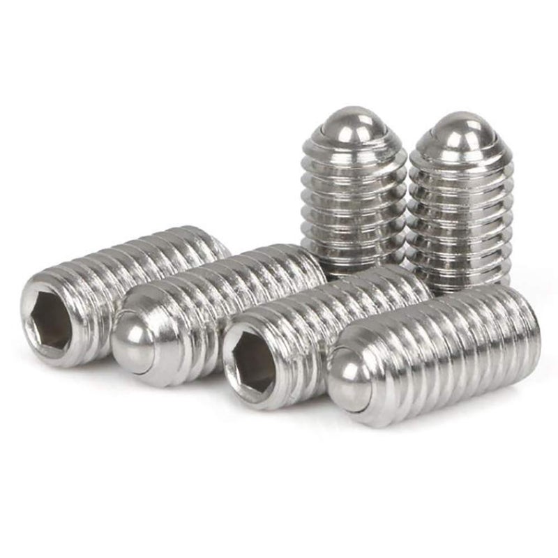 NACX M4 x 6mm Hex Socket Spring Ball Point Grub Screws, 304 Stainless Steel, 20pcs - Image 3