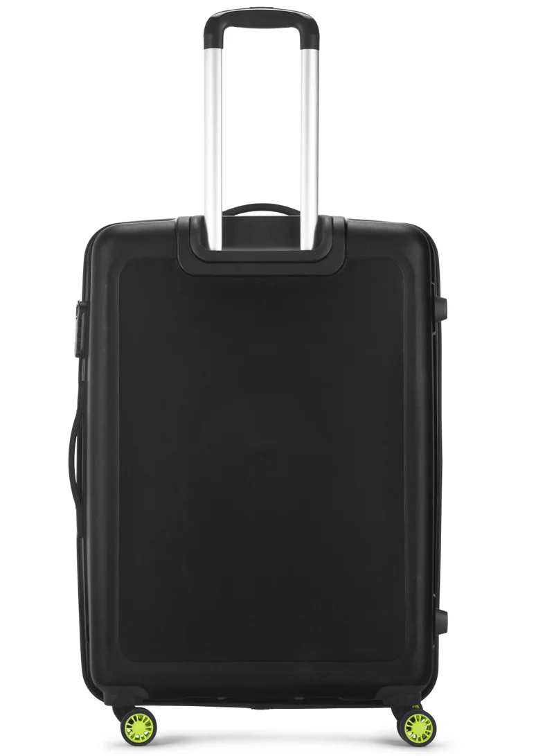 Skybags STROKE Check-in 28 Inch Polypropylene(PP), 4 Spinner Double Wheel Trolley Bags for Travel, Hard Case Lightweight Bag with TSA Lock, Tough Suitcase for Travel (Large), Black