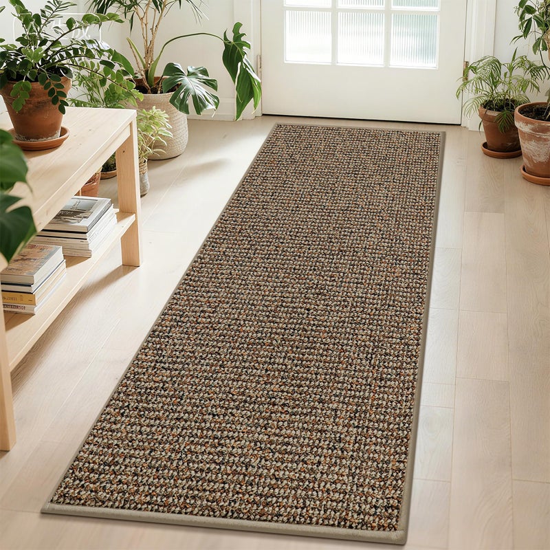 BEQHAUSE Hallway Runner Rugs 2x6, Hallway Rug Non-Slip Washable(Rolled-Up NO Creases), Runner Rug Absorbent Stain Resistant Hall Rug Carpet Runner, Entryway Rugs Floor Mat Laundry Room Rugs, Taupe - Image 1