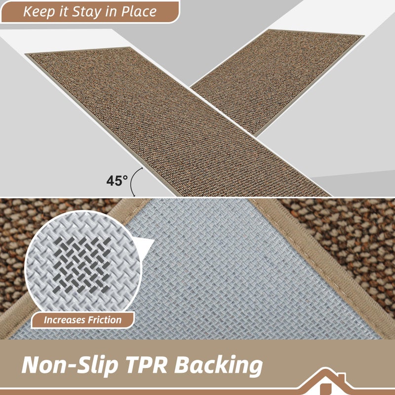 BEQHAUSE Hallway Runner Rugs 2x6, Hallway Rug Non-Slip Washable(Rolled-Up NO Creases), Runner Rug Absorbent Stain Resistant Hall Rug Carpet Runner, Entryway Rugs Floor Mat Laundry Room Rugs, Taupe - Image 4