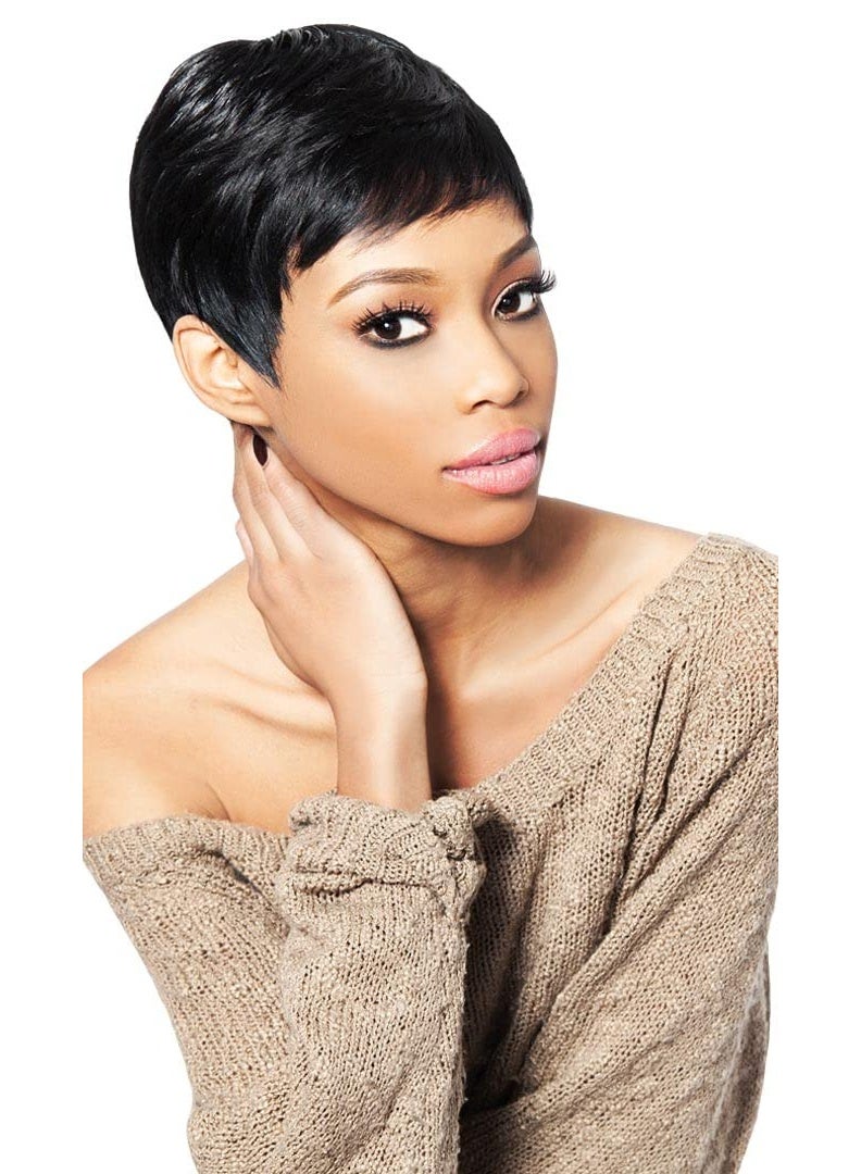 Outre تارا 1-2-3 27 قطعة (1B أسود غير لامع) - شعر بشري 100% من أوتري فيلفيت ريمي - Image 1