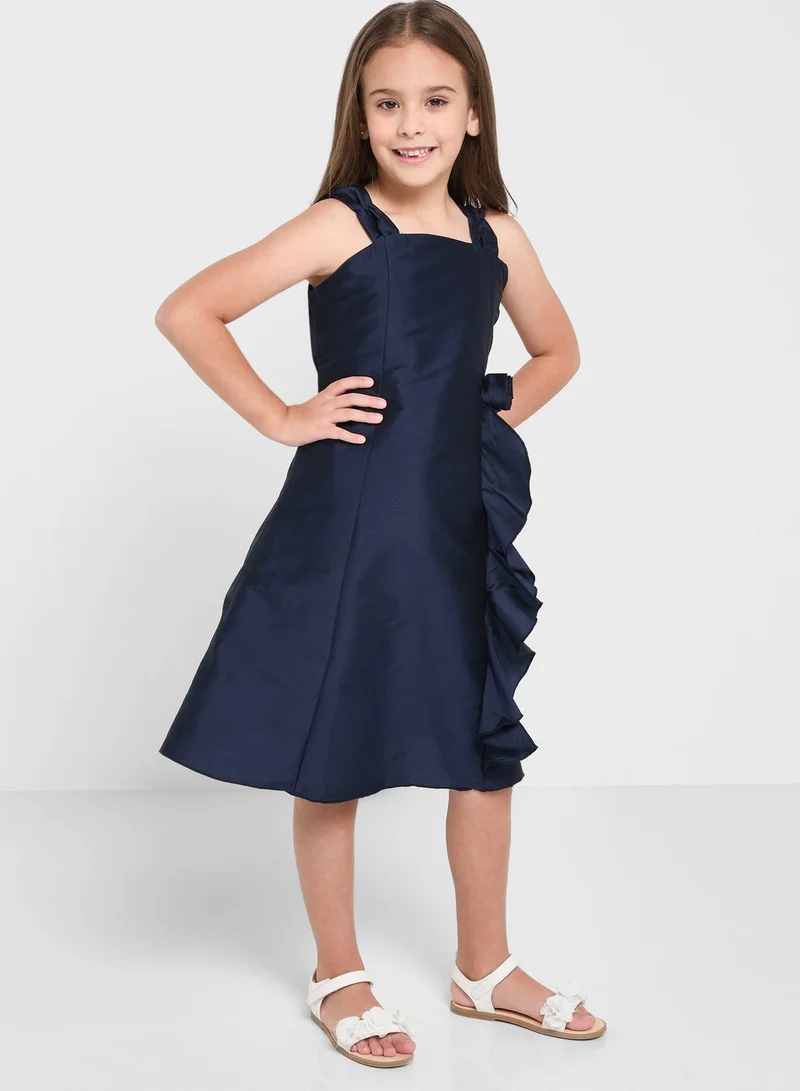 Pinata Evening Wear Dress With Flower Detailing On Waist