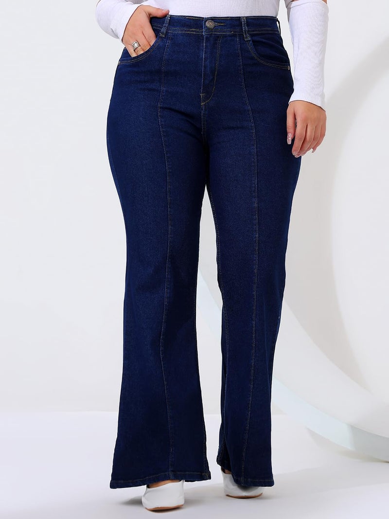 Nifty Women's Denim Stretchable Plus Size Boot Cut Jeans (1452_Plus_BSC_34_Blue_34) - Image 2
