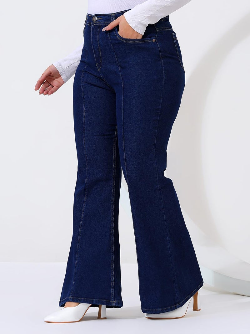 Nifty Women's Denim Stretchable Plus Size Boot Cut Jeans (1452_Plus_BSC_34_Blue_34) - Image 3