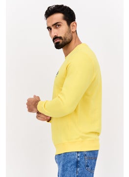 U.S. Polo Assn. Men Crew Neck Embroidered Logo Long Sleeves Sweatshirt, Yellow  - Image 2