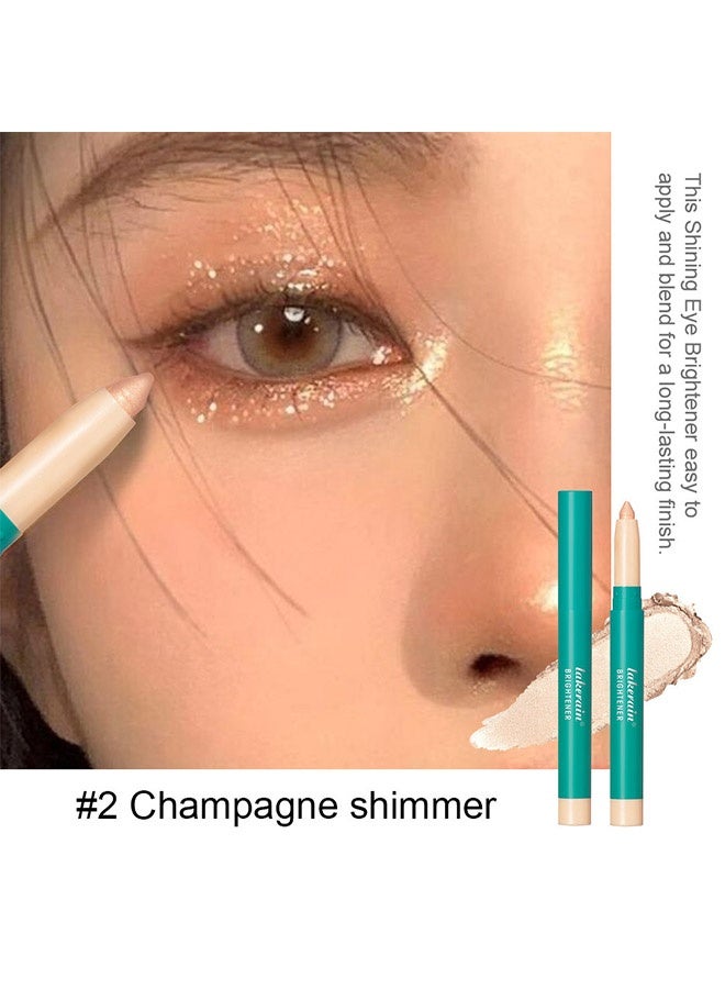 lakerain Brightener,Professional Makeup Eyeshadow Pencil ,Advanced Shadow Stick ,Waterproof Eyeshadow Stick ,Eye Highlighter Shimmer Creamy, Waterproof & Long-Lasting Eye Makeup for Women No.02 - Image 2