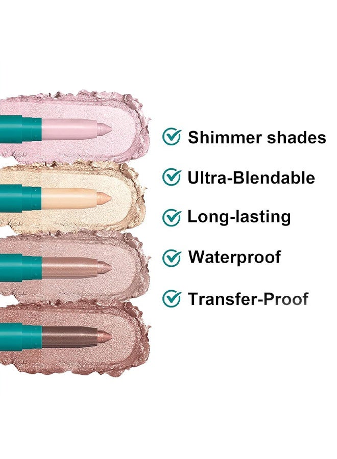 lakerain Brightener,Professional Makeup Eyeshadow Pencil ,Advanced Shadow Stick ,Waterproof Eyeshadow Stick ,Eye Highlighter Shimmer Creamy, Waterproof & Long-Lasting Eye Makeup for Women No.02 - Image 5