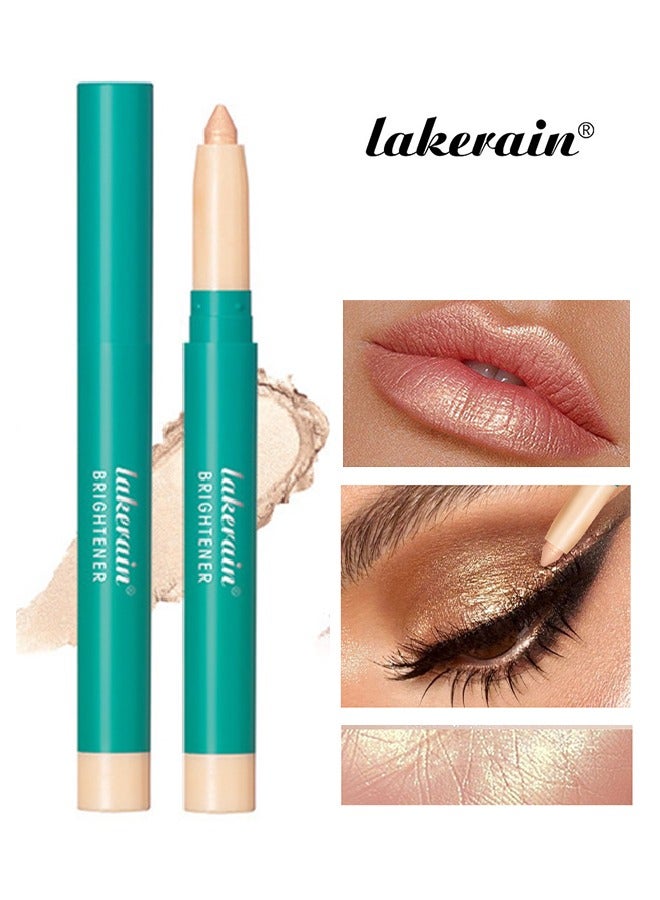lakerain Brightener,Professional Makeup Eyeshadow Pencil ,Advanced Shadow Stick ,Waterproof Eyeshadow Stick ,Eye Highlighter Shimmer Creamy, Waterproof & Long-Lasting Eye Makeup for Women No.02 - Image 1