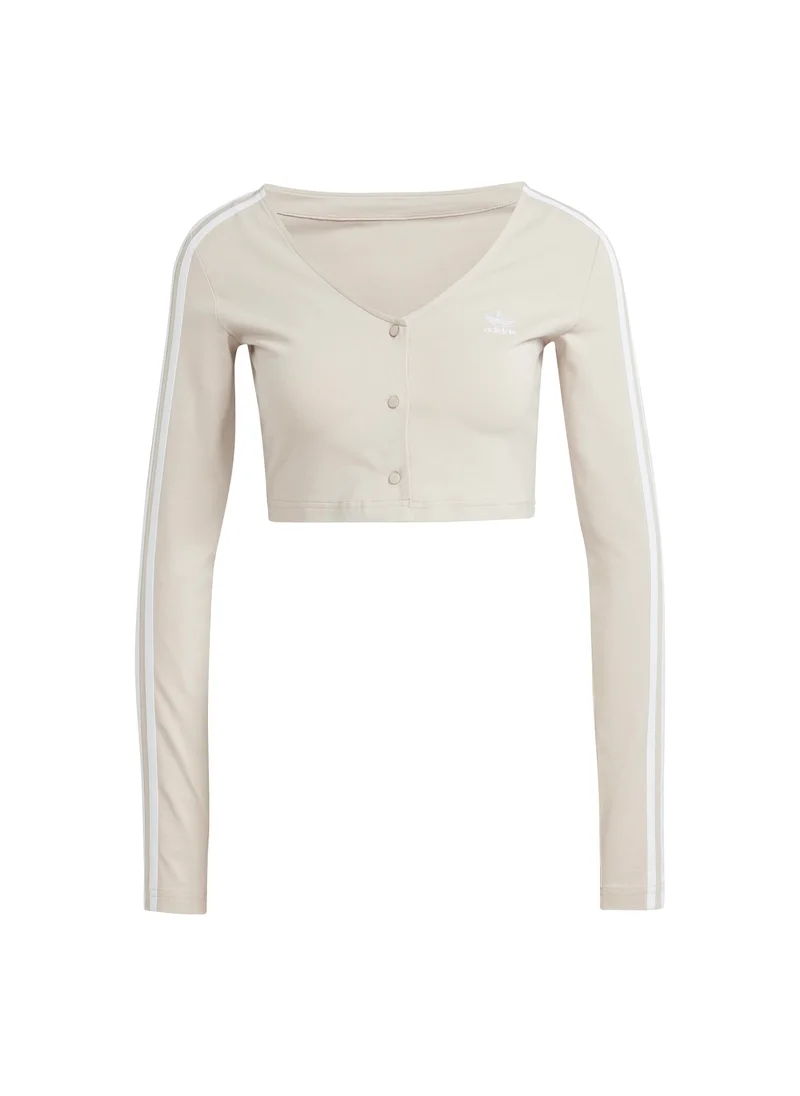اديداس adidas BUTTON LS Beige Originals Women T-SHIRTS