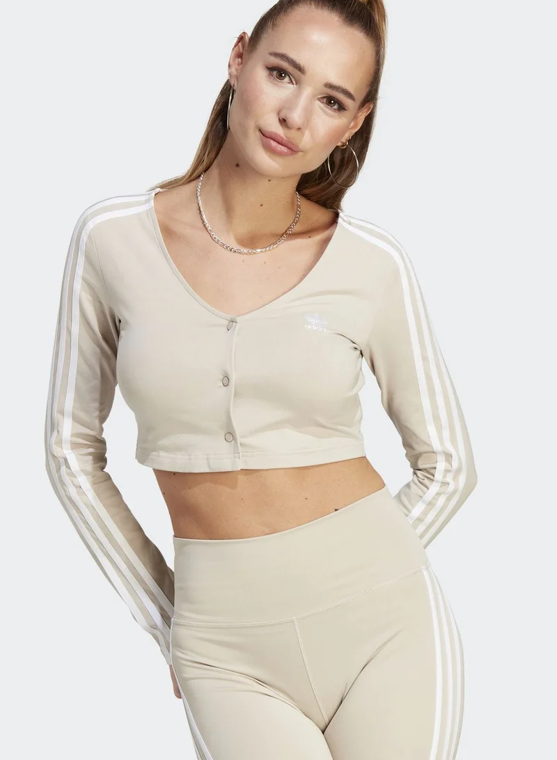 Adidas adidas BUTTON LS Beige Originals Women T-SHIRTS