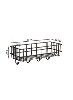 iSTAR iSTAR GI Steel Self-Adhesive Multipurpose Bathroom Shelf with Hooks/Towel Holder/Bathroom Rack/Bathroom Accessories-Wall Mount - (Black,Powder Coated) (Pack of 2)  - Image 3