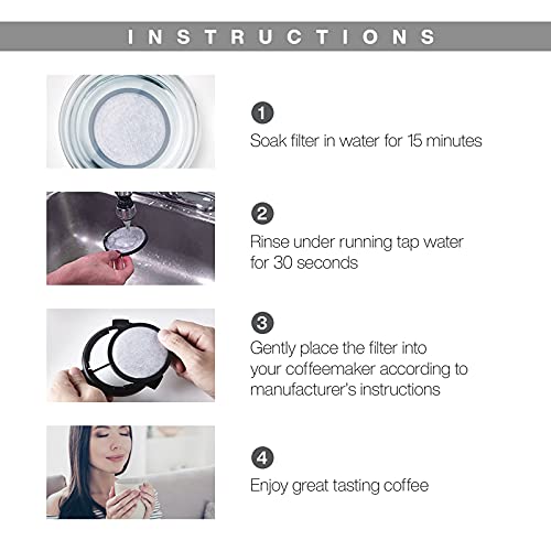 BRENSTEN 12-Pack Replacement Charcoal Water Filter Discs for Mr. Coffee Brewers Coffee Machines - Image 4