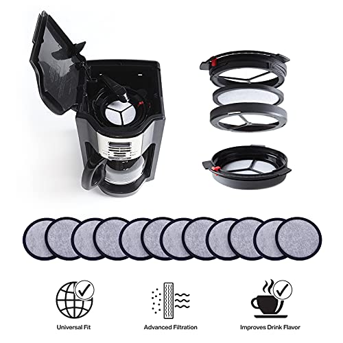BRENSTEN 12-Pack Replacement Charcoal Water Filter Discs for Mr. Coffee Brewers Coffee Machines - Image 5