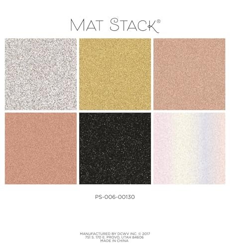 DCWV Glitter Cardstock Paper 6x6 inches - Sparkly Craft Paper for Card Making, Scrapbooks, Art Projects - 24 Single Sided Sheets, 6 Glitzy Metallic Colors - Image 2