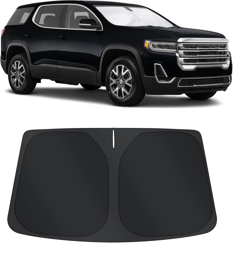 TINGLU Sun Shade for GMC Acadia SUV 2017-2023 Accessories Windshield Sun Shade Window Shade UV Rays Protection Sun Visor Cover with Steering Wheel Sunshade Storage Bag Upgraded quality - Image 1
