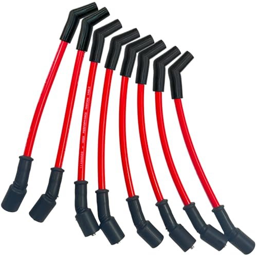 LLANNDER 8pcs 10mm High Performance Spark Plug Wire Set Compatible with Chevrolet Chevy LSx LS1 LS2 LS3 LS6 LS7 V8 LS Based Engine Ignition Wires - Image 1
