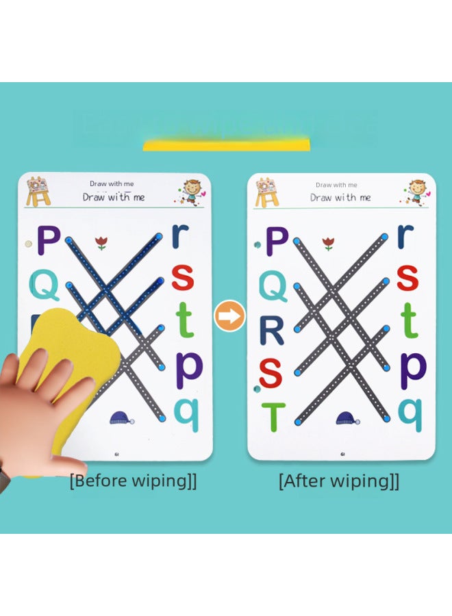 Pen Control Training This Kindergarten Erasable Writing Paper Fun Children's Early Education Beginner-level Basic Writing Pen Exercise Card - Image 4