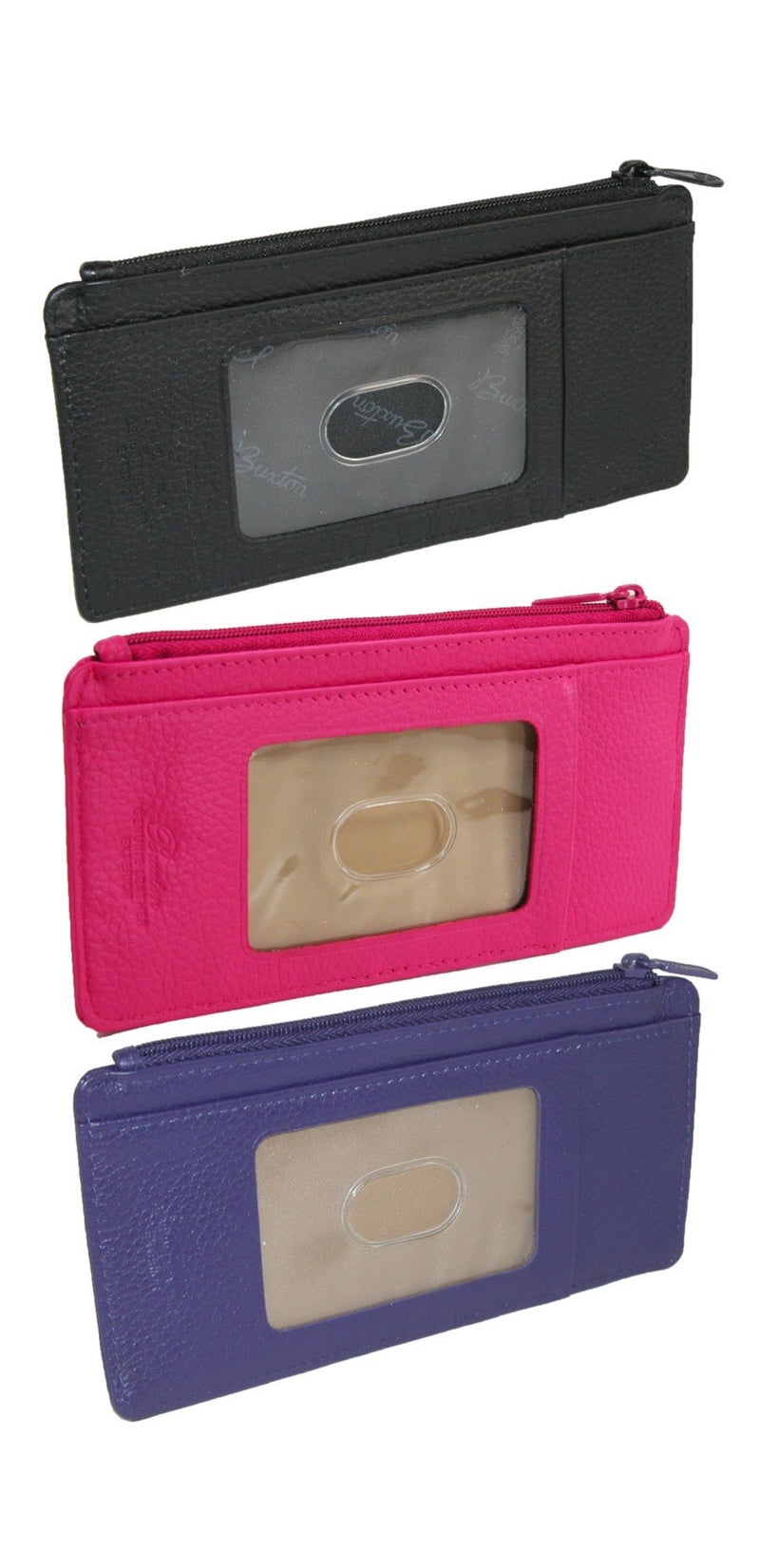 Buxton womens Hudson Pik-me-up Thin Credit Card Holder, Dark Red, One Size US - Image 3