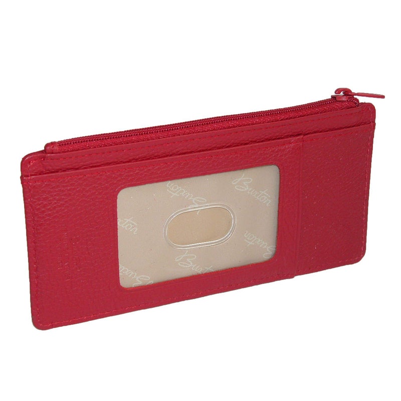 Buxton womens Hudson Pik-me-up Thin Credit Card Holder, Dark Red, One Size US - Image 5