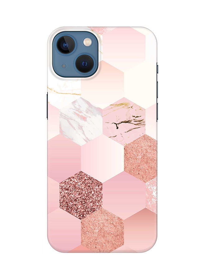 Stylizedd Case for iPhone 15 Slim Snap Classic Series Mobile Cover Hard PC Shield Matte Finish Phone CasePrint - Marble Pink Honeycomb - Image 1