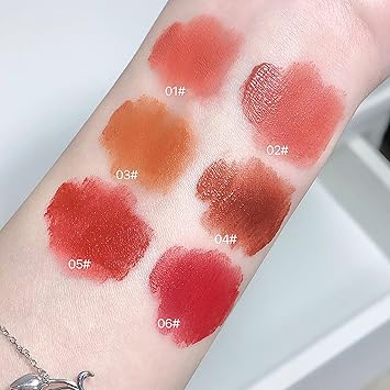 LuckNest 6 Colors Velvet Matte Liquid Lipstick set Cute Rabbit Lip Glaze 2 in 1 Key Chain Lip Gloss Lip Stain Waterproof NonStick Cup Long Lasting Lip Clay Cute Lip Makeup for Girls - Image 4
