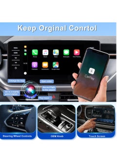 KASTWAVE Wireless CarPlay Adapter for Factory-Wired Cars, CarPlay 2023 Upgrade, Convert Wired to Wireless, USB Type-C for iPhone  - Image 2