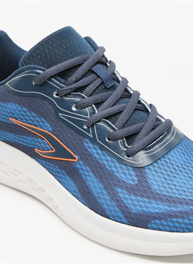 داش Men's Textured Lace-Up Sports Shoes with Cushioning