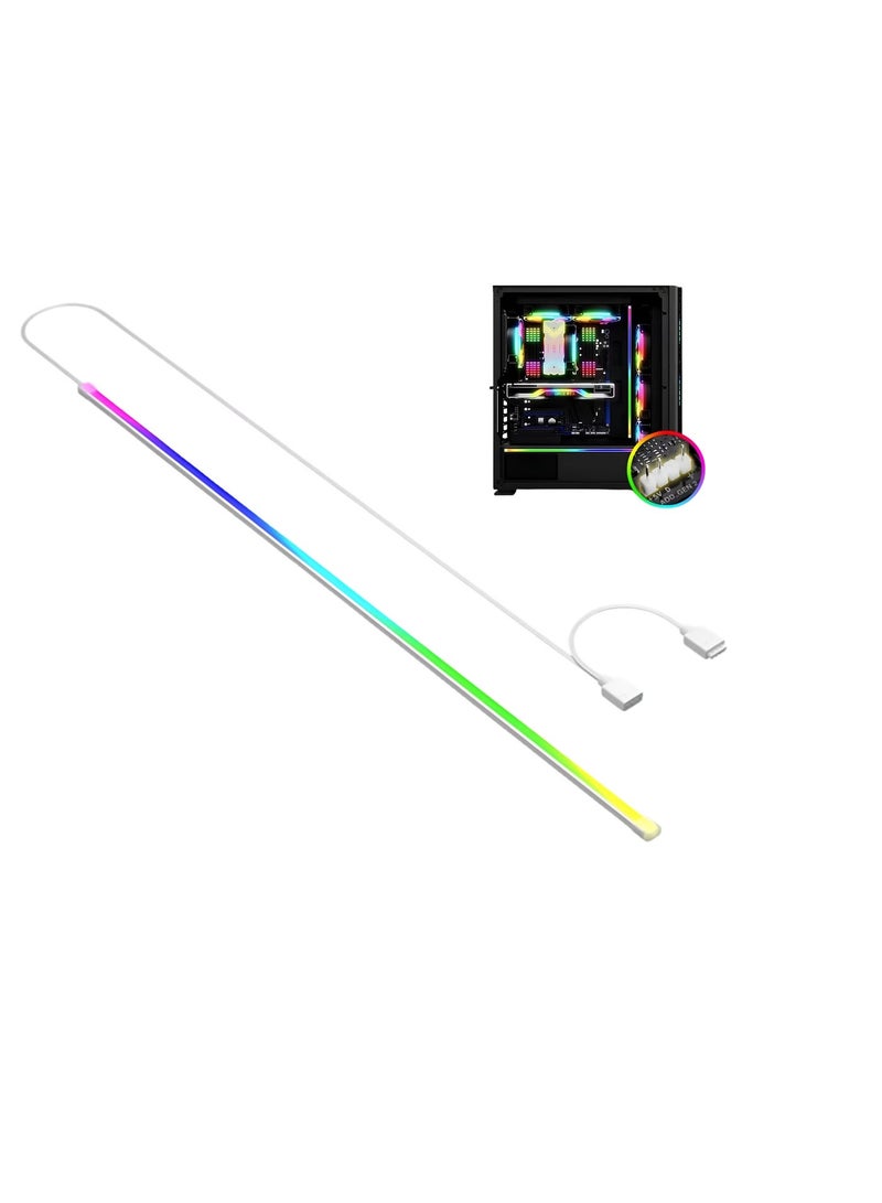 Accessomart AURA L1 ARGB LED Strip Light For PC Case, 40 LED, 408mm, 5V 3-Pin Motherboard Sync, Flexible Silicone, 3M Adhesive - Image 1