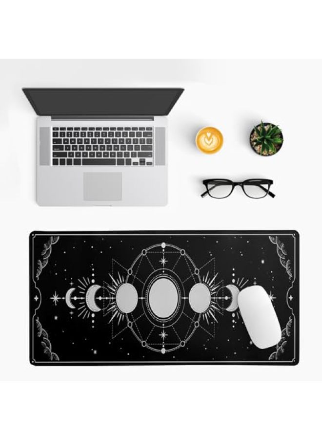 لوحة ماوس كبيرة جدًا بطبوغرافية كنتورية، لوحة ماوس للألعاب كبيرة، حصيرة مكتب 27.6 × 11.8 بوصة، لوحة مفاتيح وماوس كمبيوتر طويلة مع قاعدة غير قابلة للانزلاق 3 مم وحافة مخيطة للألعاب والمكتب - Image 3