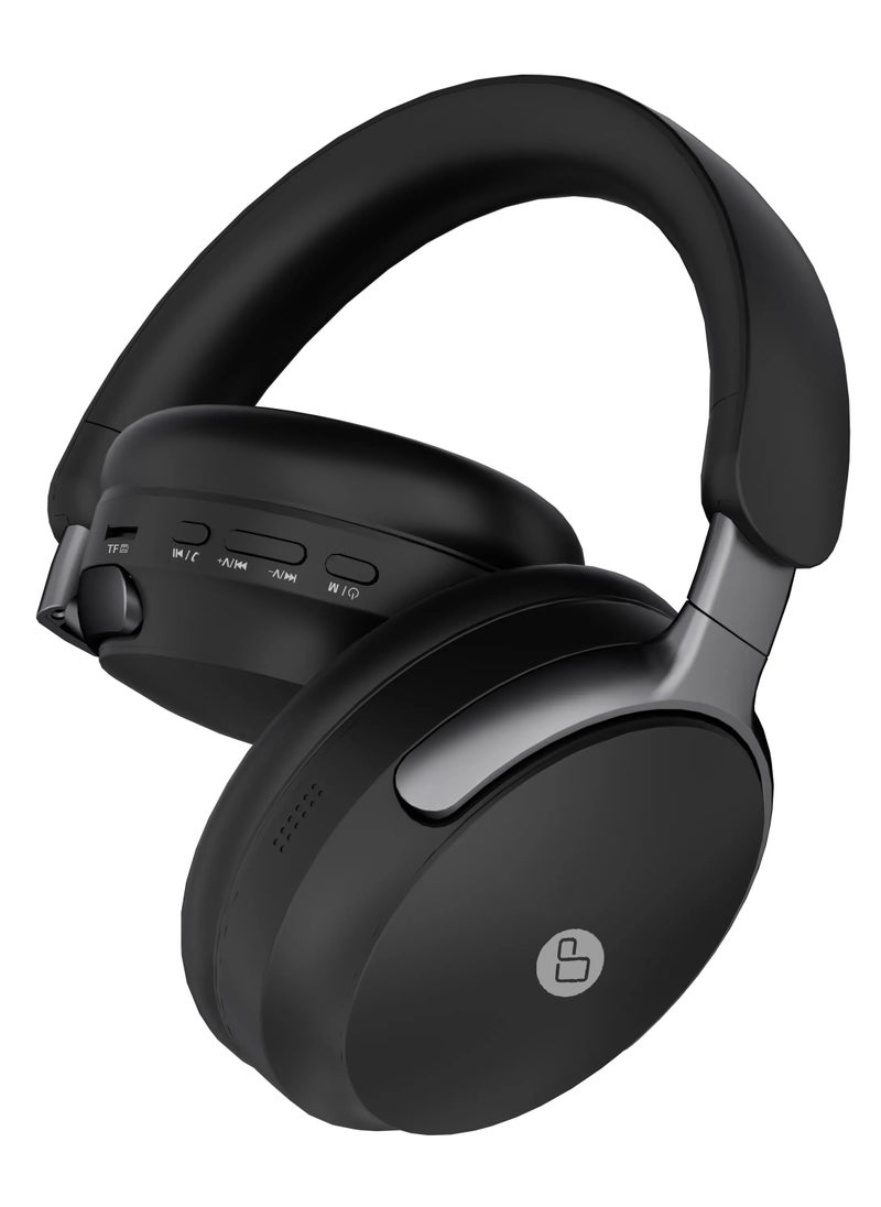 ProOne - ProOne PHB3580 ANC Wireless Headphones Active Noise Cancelling Over-Ear Bluetooth 5.3 Headset with TF Card, Long Battery, Comfortable for Travel & Work (Black) - Image 1