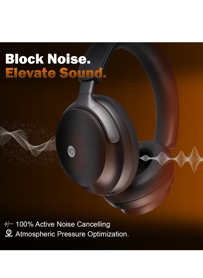 ProOne - ProOne PHB3580 ANC Wireless Headphones Active Noise Cancelling Over-Ear Bluetooth 5.3 Headset with TF Card, Long Battery, Comfortable for Travel & Work (Black) - Image 1