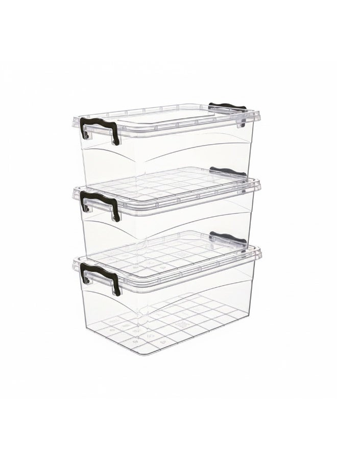 favilla 3-piece plastic container set - 3-liter capacity - Code 679 - Image 1