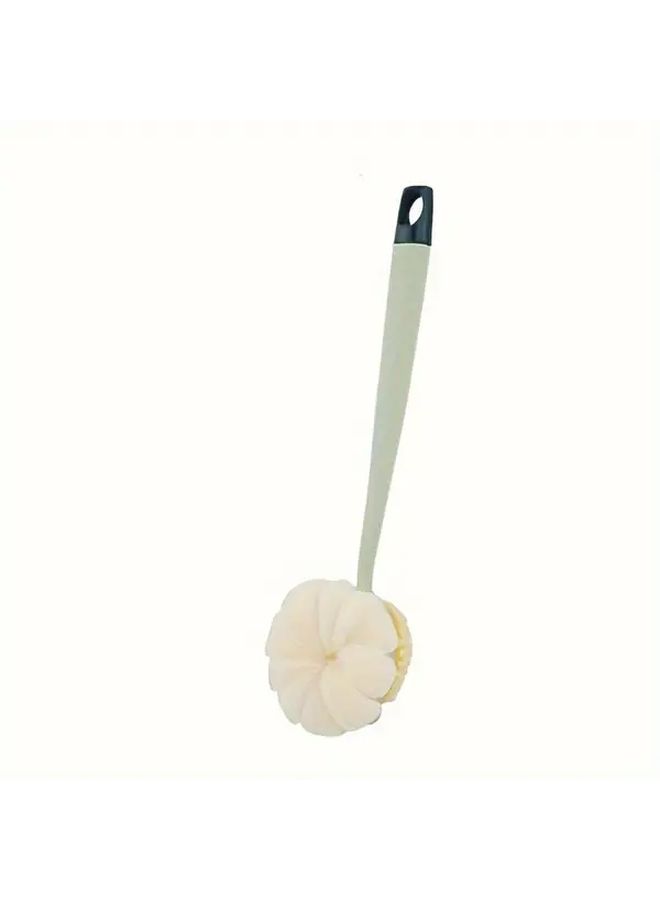Green Long Handle Dual Sided Shower Brush Back Scrubber Massager Non Slip Grip - Image 5