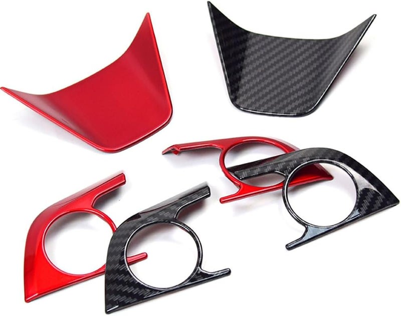 XITER 3PCS Red Steering Wheel Cover Trims for Toyota Camry - Image 5
