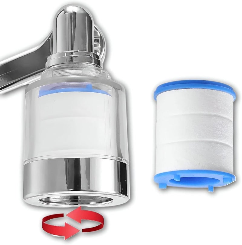 High Quality Household Shower Filter for Removing Salts, Chlorine and Bacteria from Water, Easy to Install on Any Faucet, Filter Drinking Water, Wash Vegetables and Fruits and Shower (2 Pieces) - Image 1