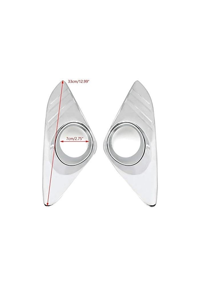 DEMULAX Chrome Fog Lamp Light Cover for Toyota Camry 2012-2014 - Image 2