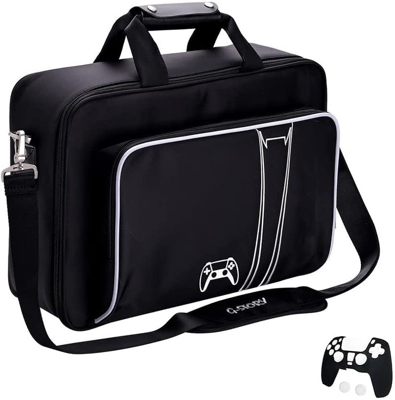 G-STORY Carrying Case,Travel Case Storage Bag Compatible with PS5 Disc and Digital Edition, Controller Skin is Included [video game] - Image 1
