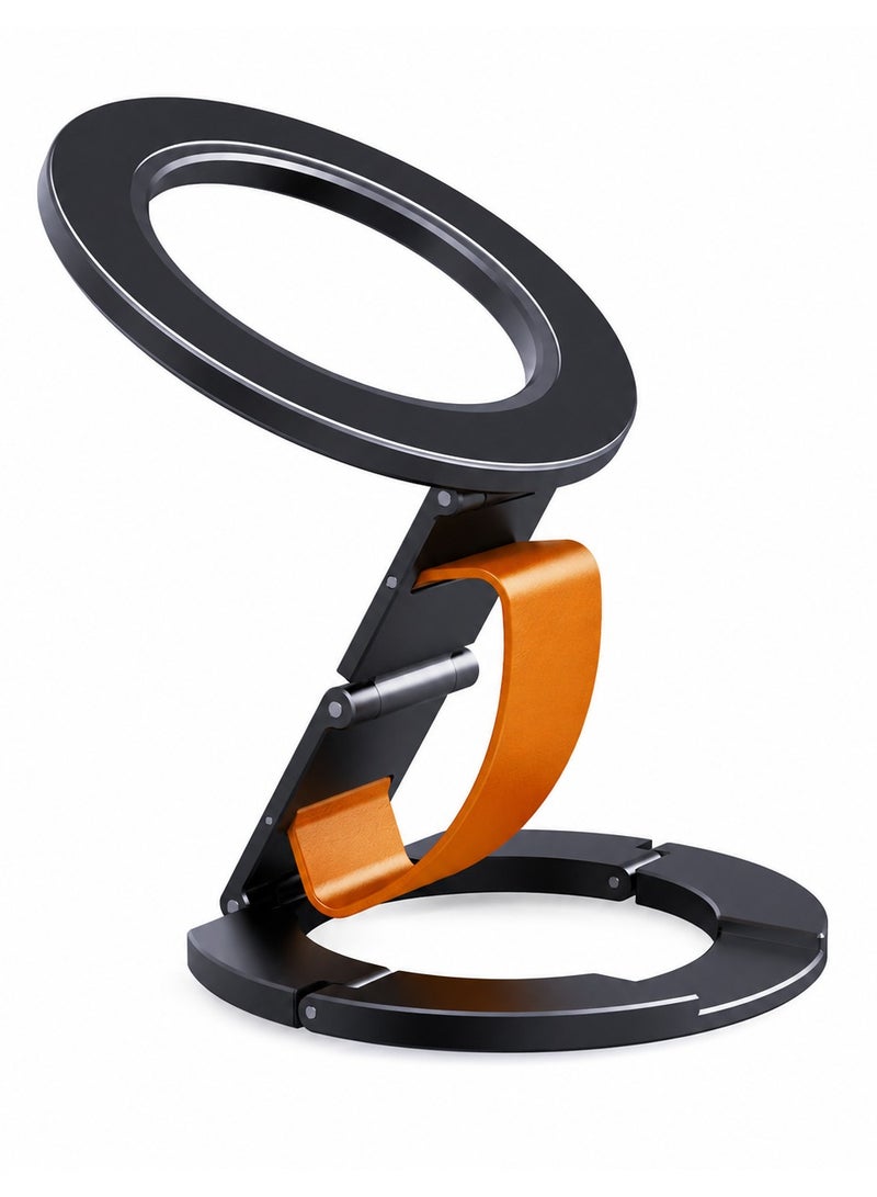 أو أوزون Magnetic Phone Ring Holder with Dual-Hinge Kickstand, 360° Rotating Finger Grip Stand, Strong Magnetic Anti-Drop Holder, Compatible with MagSafe Cases - Image 1