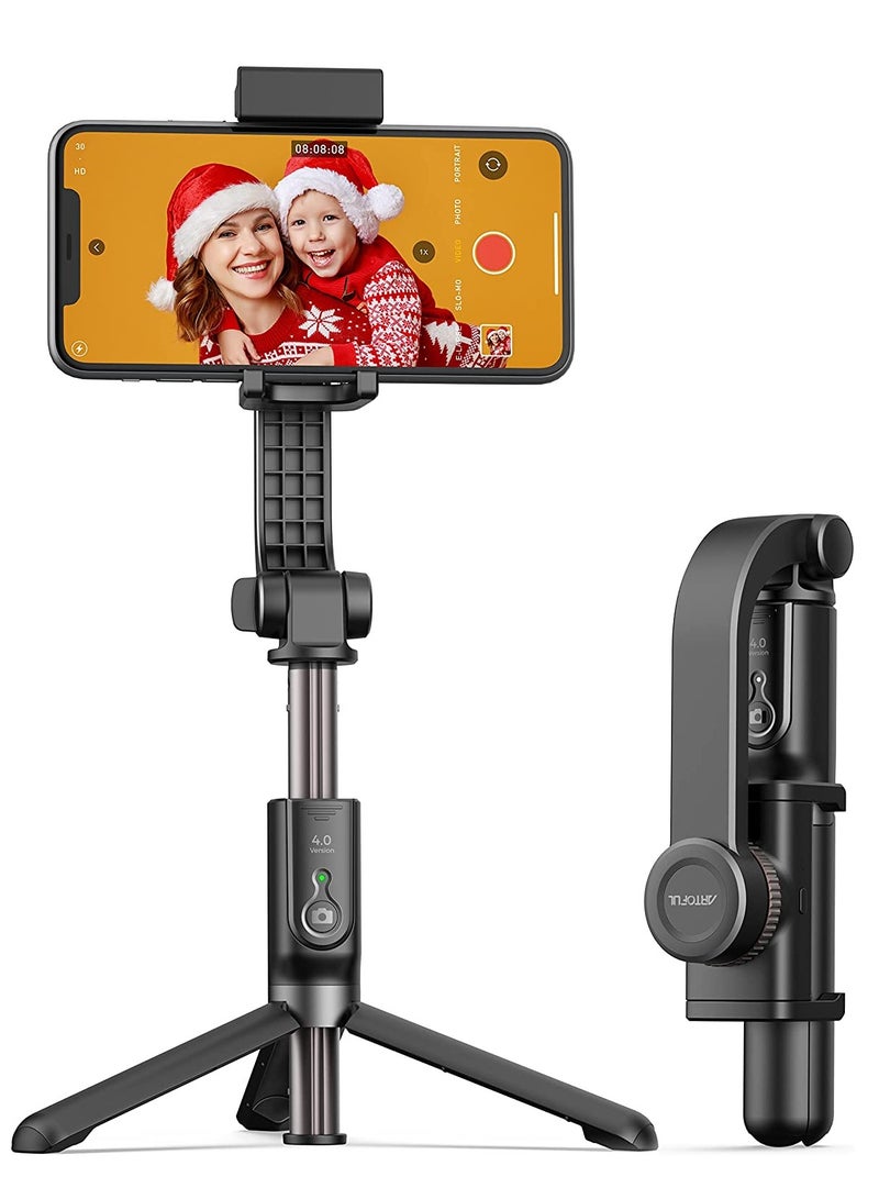 Gimbal Stabilizer for Smartphone Selfie Stick Tripod with Wireless Remote Control 360° Rotation Auto Balance Stabilizer Portable Phone Stand for iPhone & Android Phones - Image 1