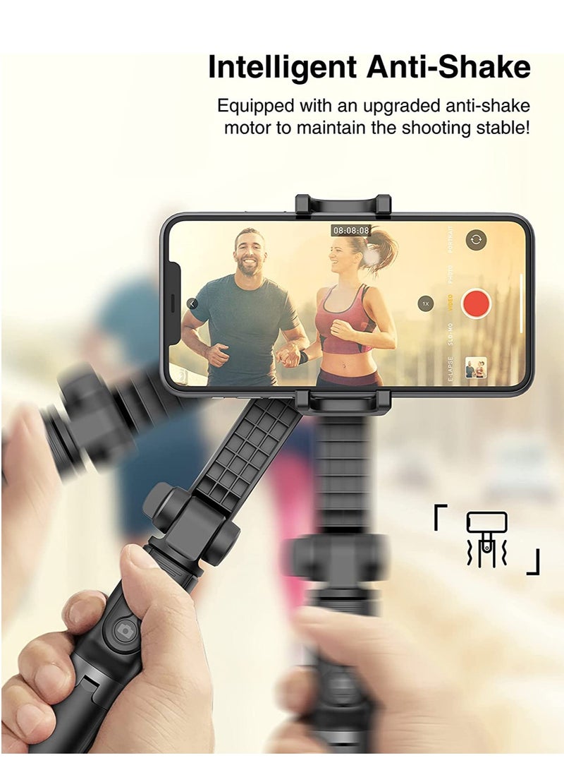 Gimbal Stabilizer for Smartphone Selfie Stick Tripod with Wireless Remote Control 360° Rotation Auto Balance Stabilizer Portable Phone Stand for iPhone & Android Phones - Image 3