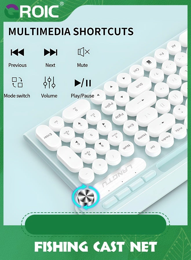 GROIC Computer Keyboard Wired, Plug Play USB with Large Number Pad, Caps Indicators, Foldable Stands, Full Size for Windows PC Laptop - Image 4