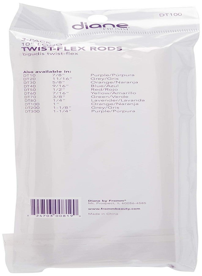 Diane Jumbo Twist-Flex Rod, Orange, 3 count 1 Inch - Image 4